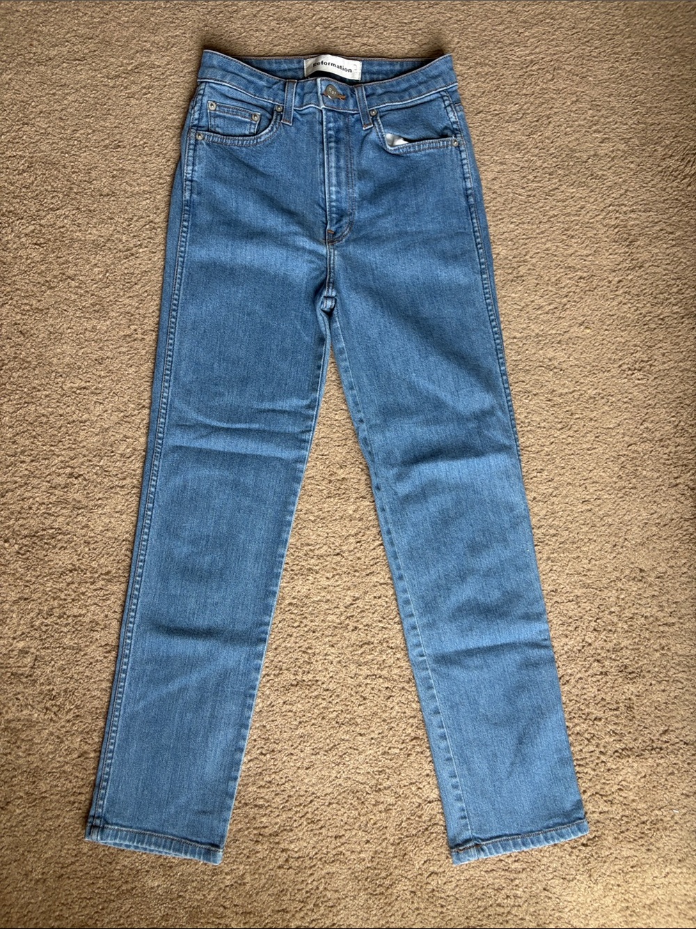 Reformation High-Rise Straight Leg Women’s Jeans - Blue